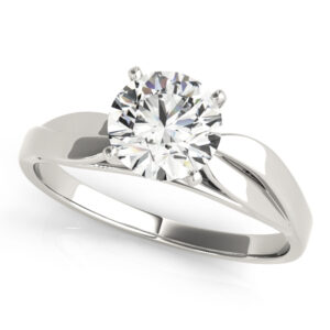 14k White Gold Solitaire Engagement Rings