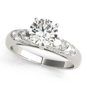 50307-E-1 14k White Gold Vintage Engagement Rings