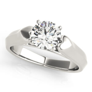 14k White Gold Solitaire Engagement Rings