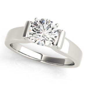 14k White Gold Solitaire Engagement Rings