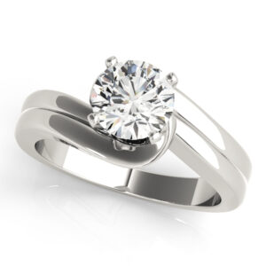 14k White Gold Solitaire Engagement Rings