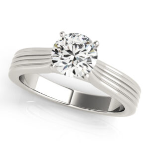14k White Gold Solitaire Engagement Rings
