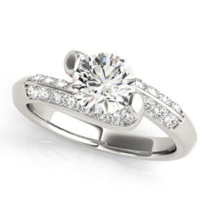 14k White Gold Multirow Engagement Rings