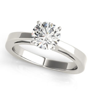 14k White Gold Solitaire Engagement Rings