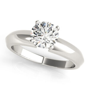 14k White Gold Solitaire Engagement Rings