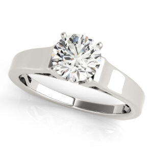 14k White Gold Solitaire Engagement Rings