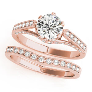 50458-E.set_.alt1_-1 18k Rose Gold Single Row Round Engagement Rings