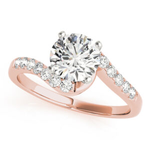 14k Rose Gold Bypass Engagement Rings