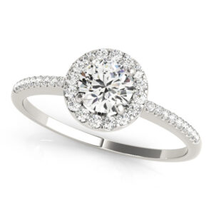 18k White Gold Halo Engagement Rings
