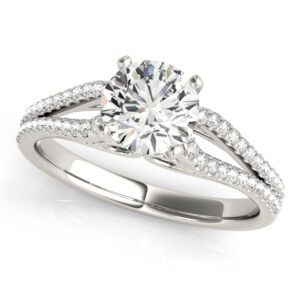 14k White Gold Multirow Engagement Rings