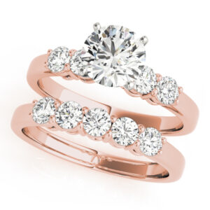 50633-E.set_.alt1_-1 14k Rose Gold Single Row Engagement Rings