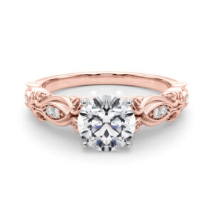 18k Rose Gold Vintage Engagement Rings