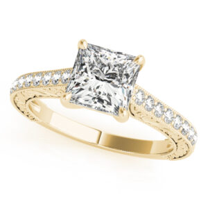 50799-E.alt_-1 14k Yellow Gold Single Row Princess Engagement Rings
