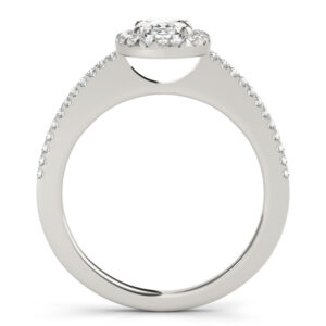 18k White Gold Halo Oval Engagement Rings