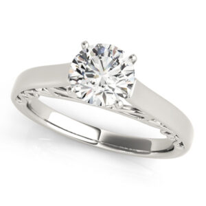 50818-E-1 14k White Gold Solitaire Engagement Rings