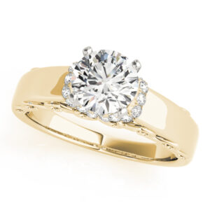18k Yellow Gold Solitaire Engagement Rings