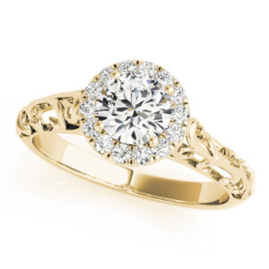 50855-E.alt_-1 14k Yellow Gold Halo Round Engagement Rings