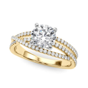 14k Yellow Gold Multirow Engagement Rings