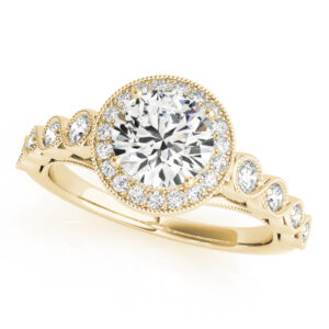 50878-E.alt_-1 18k Yellow Gold Halo Round Engagement Rings