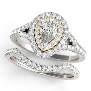 50950-E.set_.alt_-1 18k Yellow Gold Halo Pear Engagement Rings