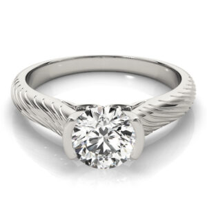 50964-E.ver1_-1 14k White Gold Solitaire Round Engagement Rings