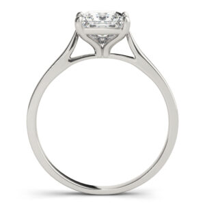 14k White Gold Solitaire Princess Engagement Rings