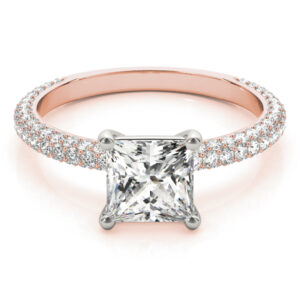 51092-E.set_.alt1_-1 18k Rose Gold Pave Princess Engagement Rings
