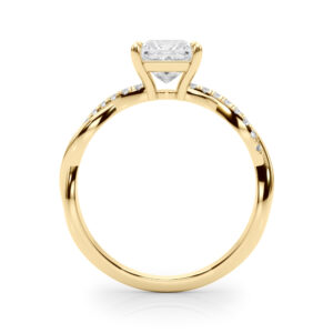 14k Yellow Gold Princess Engagement Rings
