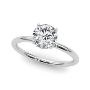 51210-E-1 14k White Gold Solitaire Round Engagement Rings