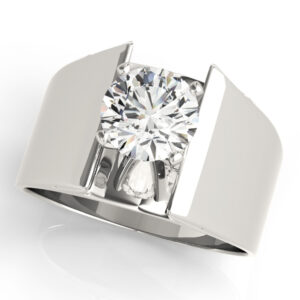 80066-1 14k White Gold Solitaire Engagement Rings