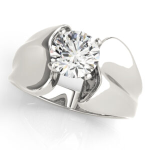 80150-1 14k White Gold Solitaire Engagement Rings
