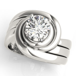 80174-1 14k White Gold Solitaire Engagement Rings