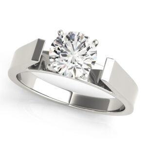 80178-1 14k White Gold Solitaire Engagement Rings