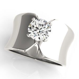 80180-1 14k White Gold Solitaire Engagement Rings