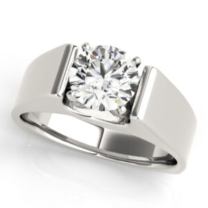 80400-2 14k White Gold Solitaire Engagement Rings