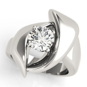 14k White Gold Solitaire Engagement Rings
