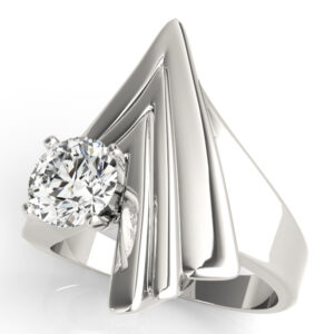 14k White Gold Solitaire Engagement Rings
