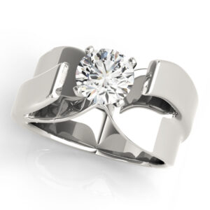 14k White Gold Solitaire Engagement Rings