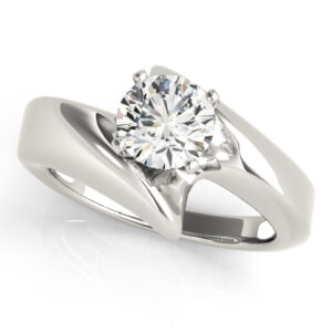 14k White Gold Solitaire Engagement Rings