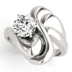 14k White Gold Solitaire Engagement Rings