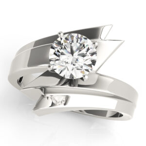 14k White Gold Solitaire Engagement Rings