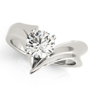 14k White Gold Solitaire Engagement Rings