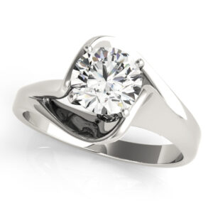 80909-2 14k White Gold Solitaire Engagement Rings
