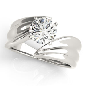 14k White Gold Solitaire Engagement Rings