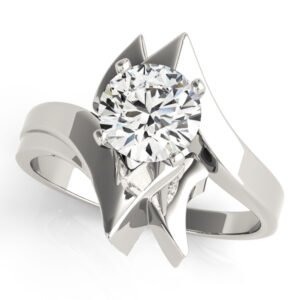 81544-2 14k White Gold Solitaire Engagement Rings