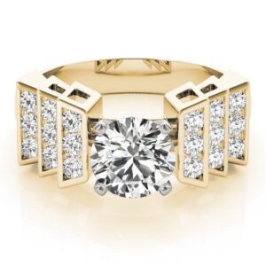 14k Yellow Gold Multirow Engagement Rings