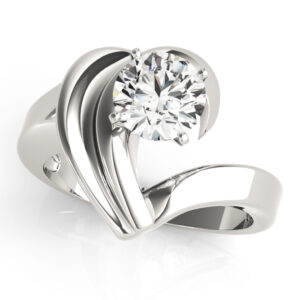 81709-2 14k White Gold Solitaire Engagement Rings