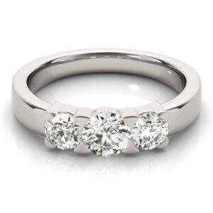 81755.set_-1 14k White Gold Three Stone Round Engagement Rings