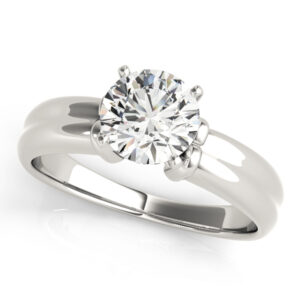 14k White Gold Solitaire Engagement Rings