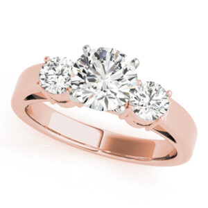 81882.alt1_-2 14k Rose Gold Three Stone Engagement Rings